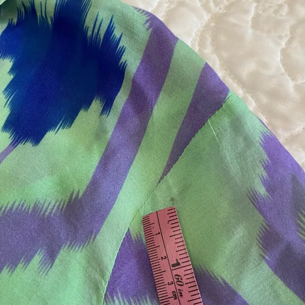 Oliphant Green and Blue Midi Dress - Picture 7 of 13